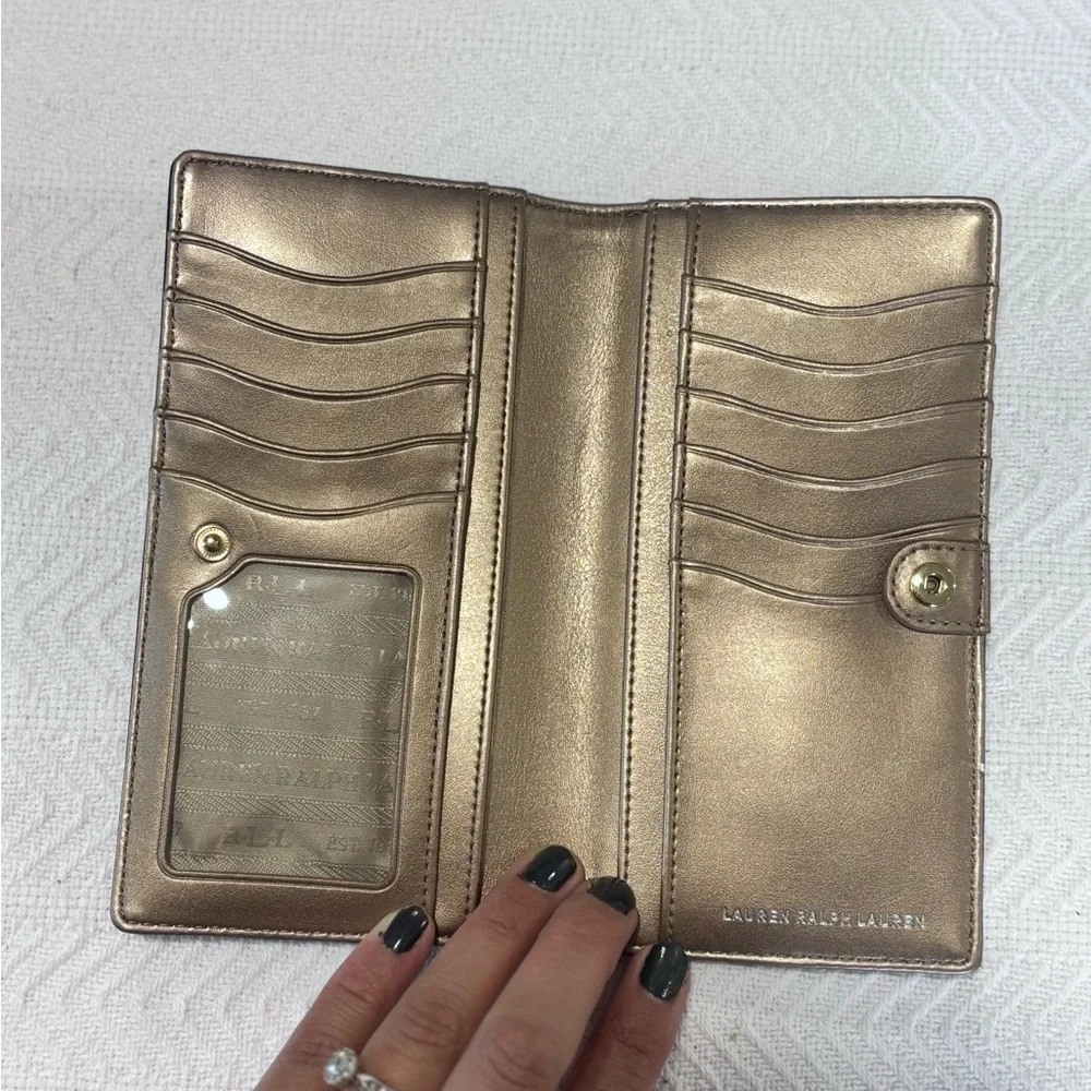 Ralph Lauren Metallic Leather Wallet